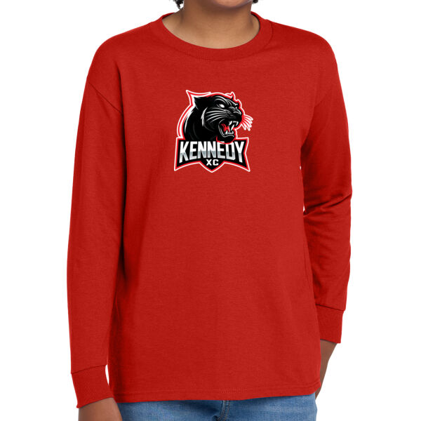 KennedyXC Youth Heavy Cotton 100% Cotton Long Sleeve T Shirt Thumbnail